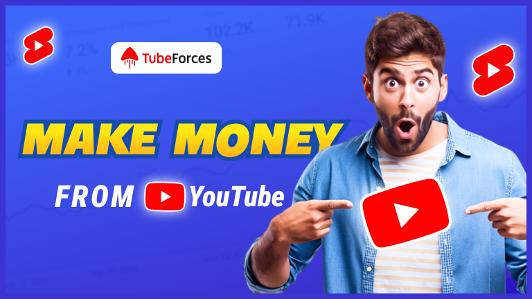 Blog Post's feature image containing the text- "Make Money From Youtube"